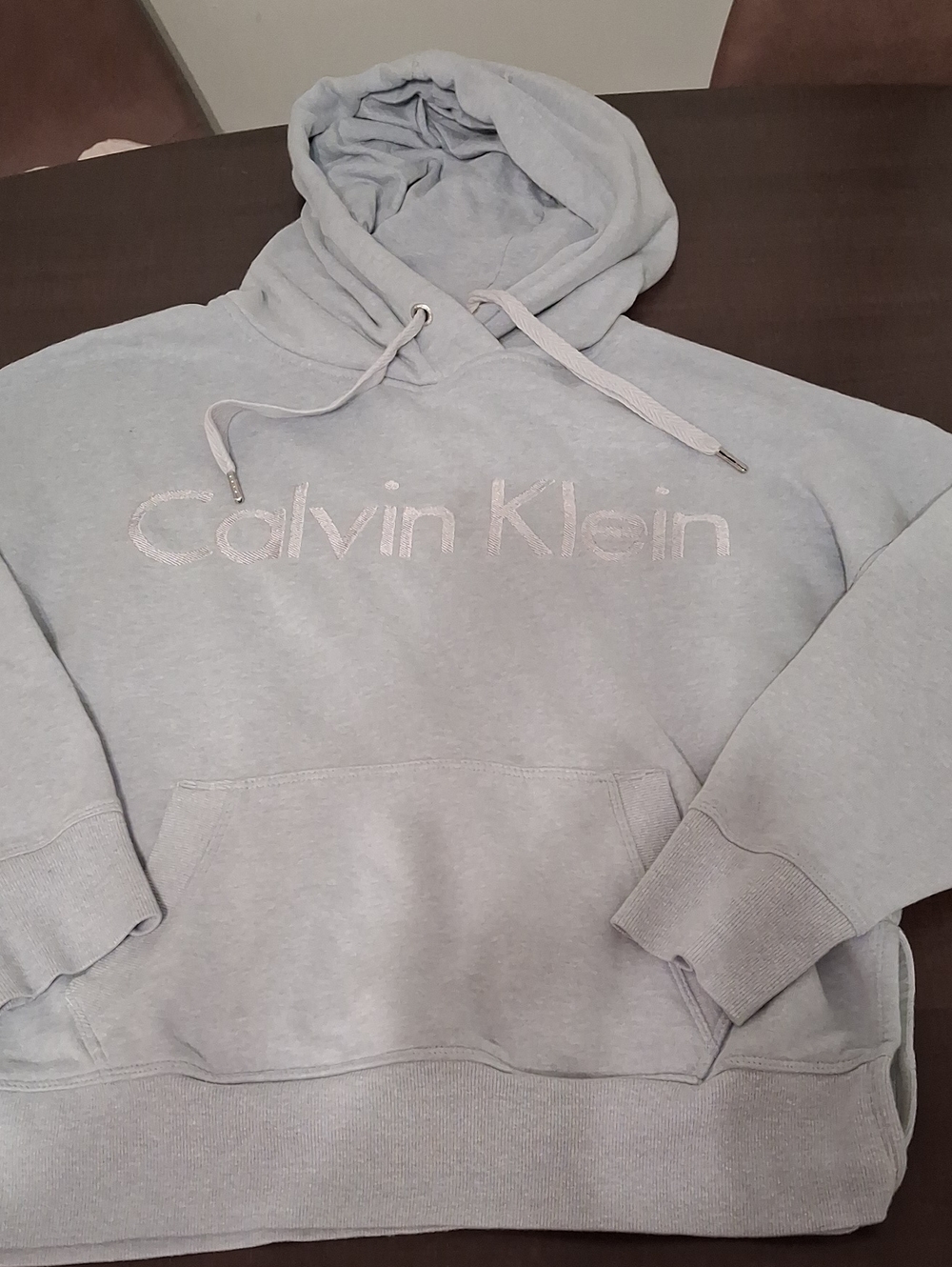 Calvin Klein Women's Periwinkle Logo Hoodie Sweater